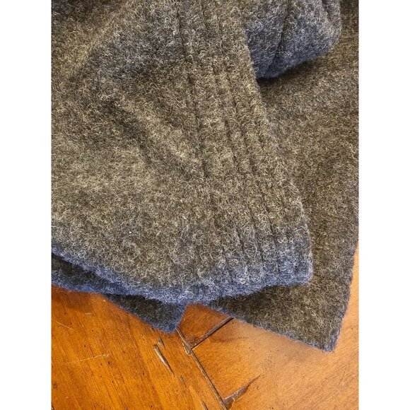 Woman's Lands End Wool hooded Coat Size 24 plus gray button swing thigh length - Picture 12 of 12